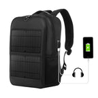 HAWEEL 14W Solar Panel Power Backpack with Handle and 5V / 2.1A Max USB Charging Port