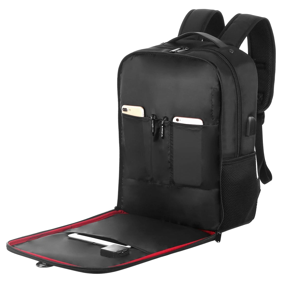 HAWEEL 14W Solar Panel Power Backpack with Handle and 5V / 2.1A Max USB Charging Port