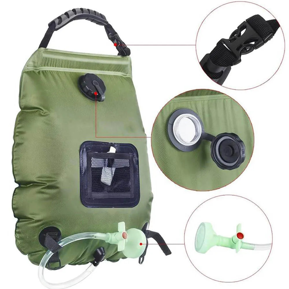 Solar 20L Outdoor Heating Camping Shower Bag