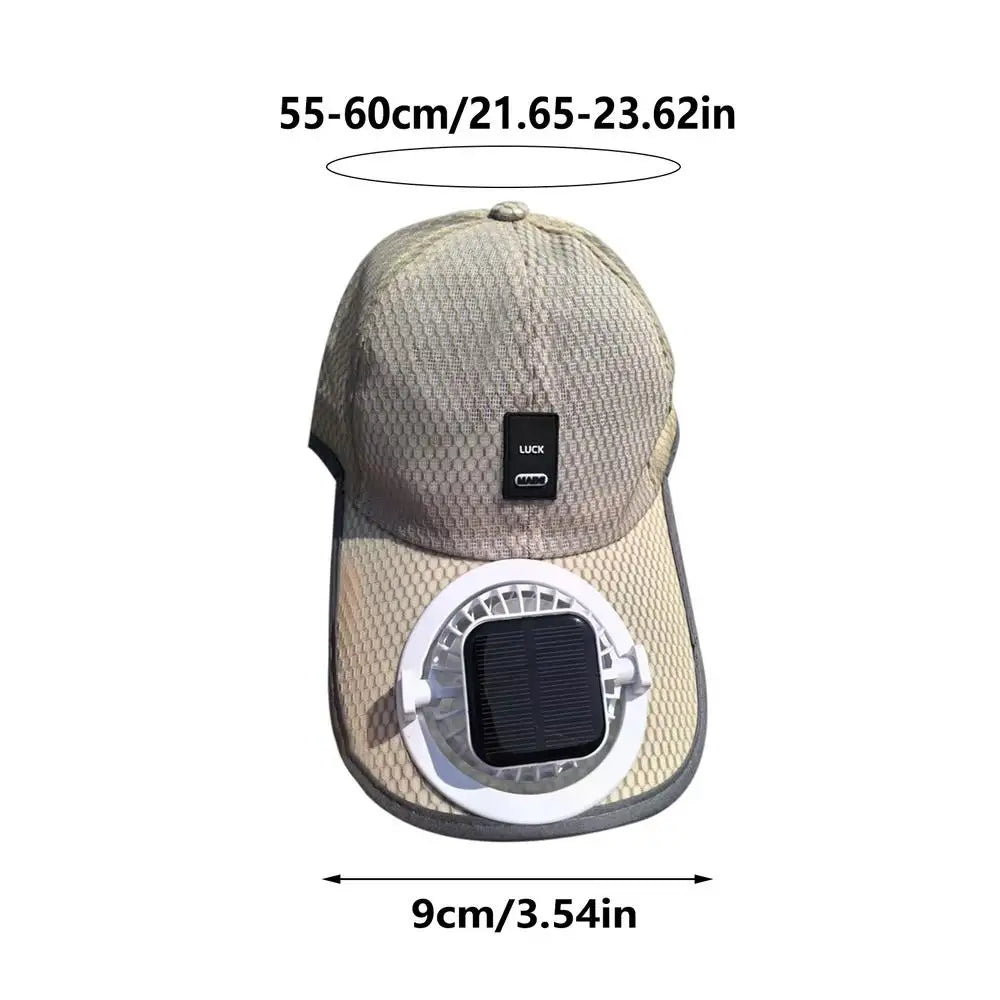 Solar Baseball Hat with Fan