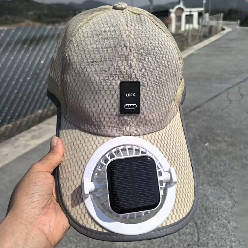 Solar Baseball Hat with Fan