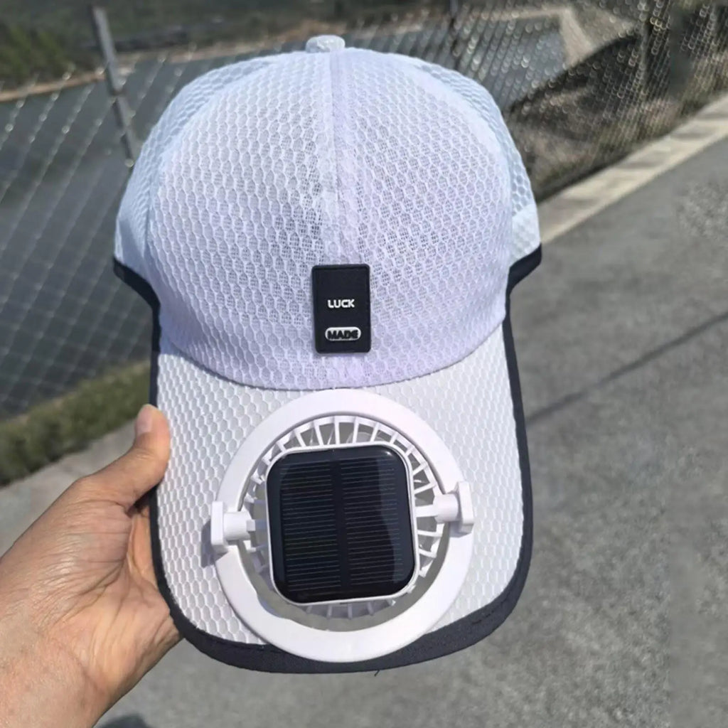 Solar Baseball Hat with Fan