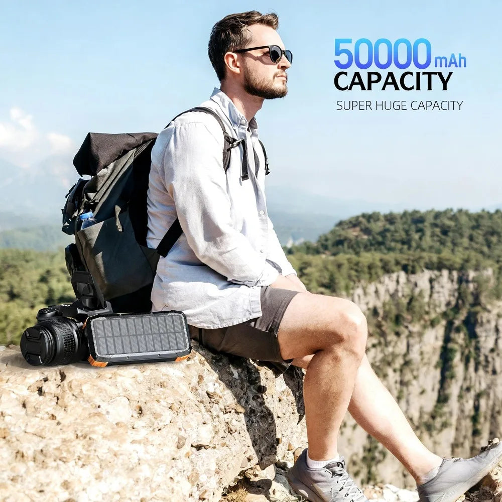 Hand Crank Solar Power Bank 50000mAh