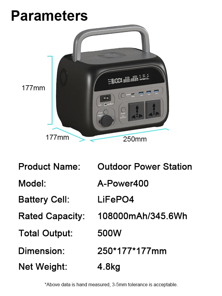 Ctolity 345Wh 500w Portable Power Station