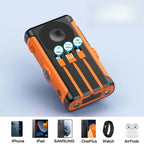 Solar Power Bank 20000mAh 22.5W Magnetic Wireless Hand Crank with Cable