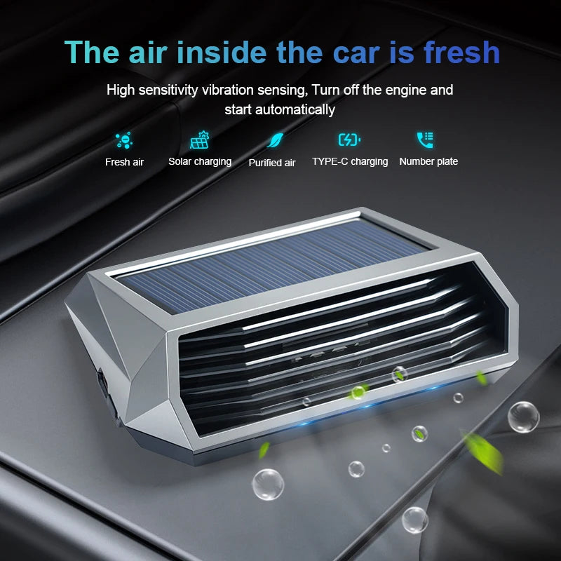 Solar Purifier, Automatic Operation, Air Purifier with Vibration Sensor