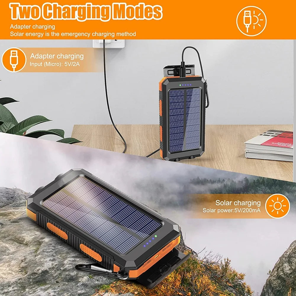 Solar Power Bank 80000mAh Portable External Battery Charger
