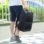 HAWEEL 14W Solar Panel Power Backpack with Handle and 5V / 2.1A Max USB Charging Port