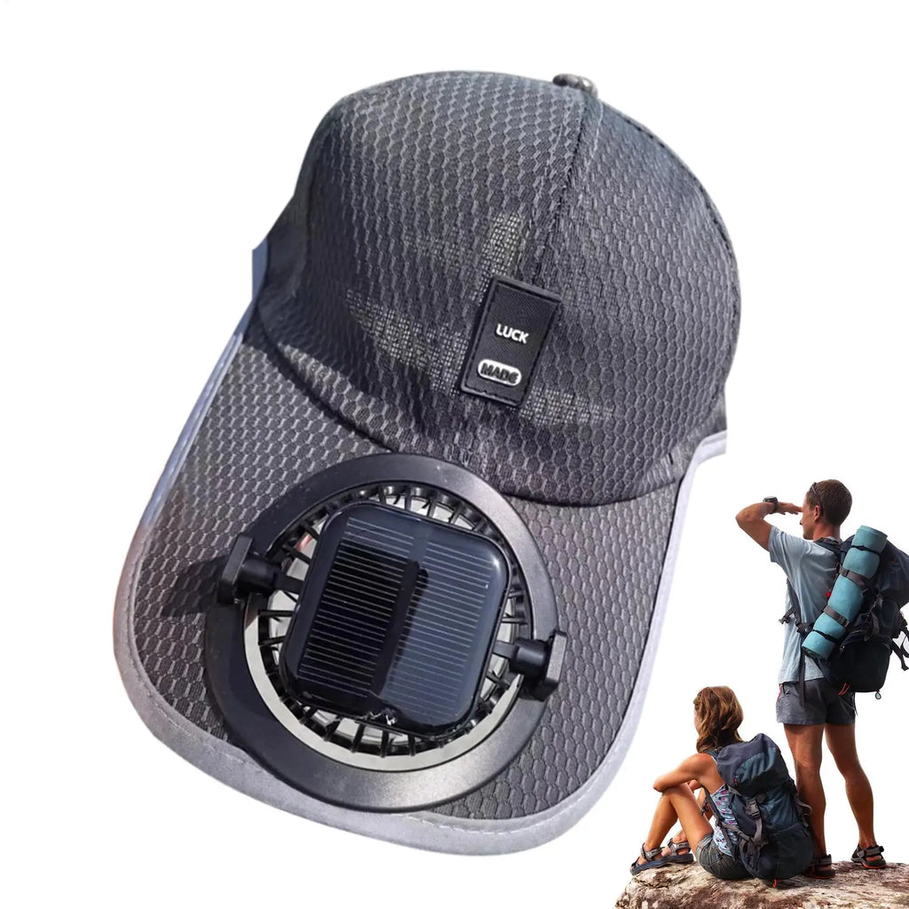 Solar Baseball Hat with Fan