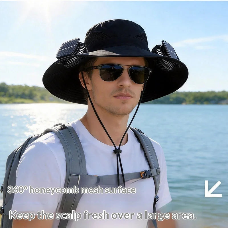 Solar Fan Hat Portable Solar Charging Cap