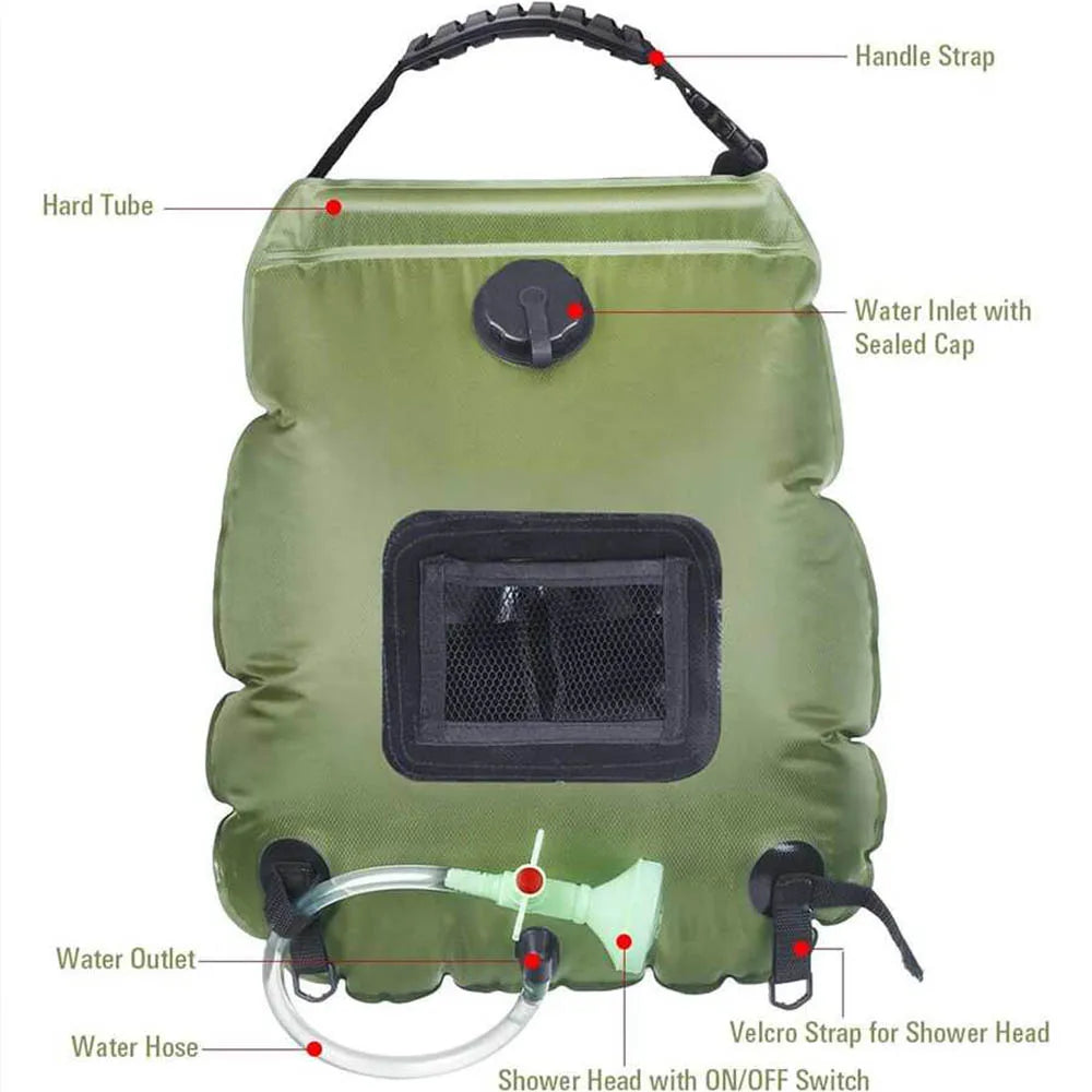 Solar 20L Outdoor Heating Camping Shower Bag
