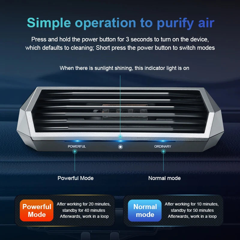 Solar Purifier, Automatic Operation, Air Purifier with Vibration Sensor