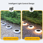 Solar Ground Lights for Garden Pathway, Yard Deck, and Camping Decor